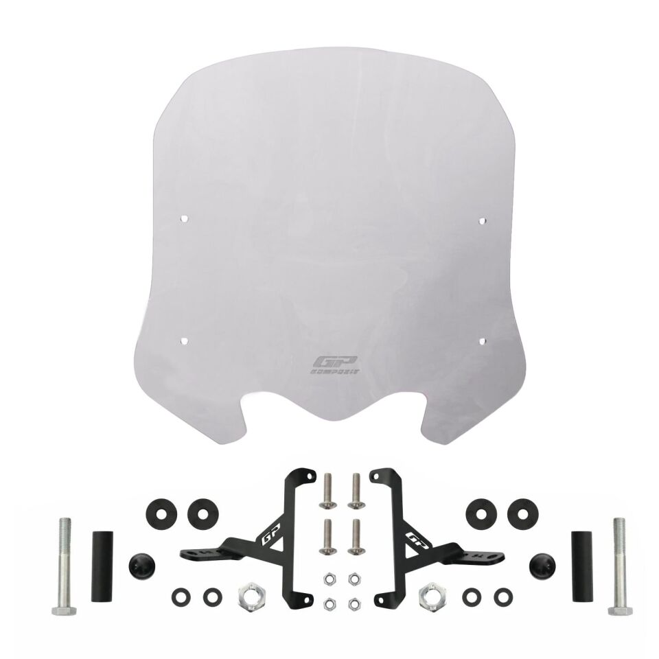GP Kompozit Honda SH 125 2024-2025 Uyumlu Kısa Ön Cam Füme 41 cm