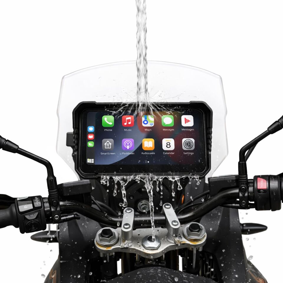 GP VOVEL M-790B 6.25” Ekran Ön Arka Kameralı Motosiklet CarPlay Basınç Sensörlü Multimedya Navigasyon Sistemi