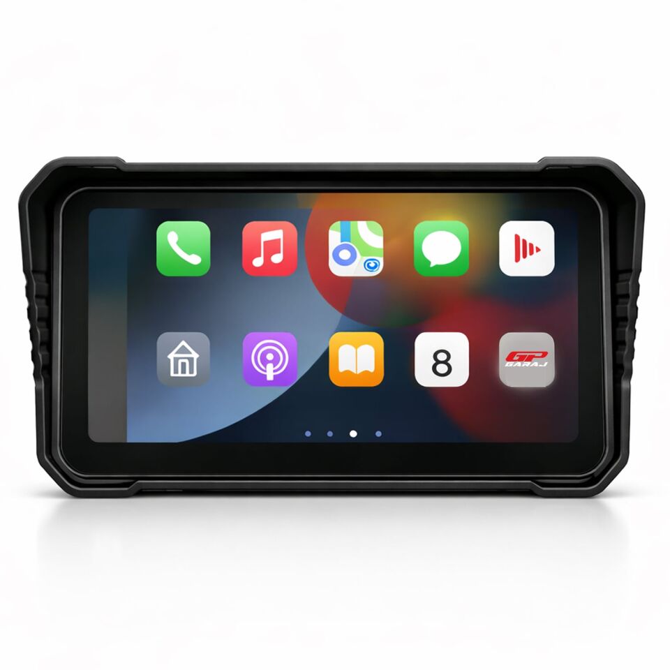 GP VOVEL M-790B 6.25” Ekran Ön Arka Kameralı Motosiklet CarPlay Basınç Sensörlü Multimedya Navigasyon Sistemi