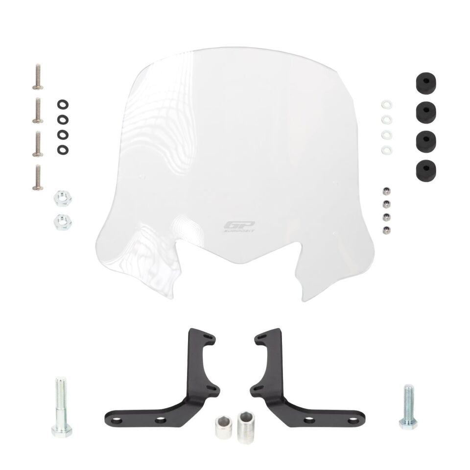 GP Kompozit Honda Dio 2021-2025 Uyumlu Kısa Ön Cam Şeffaf 41 cm
