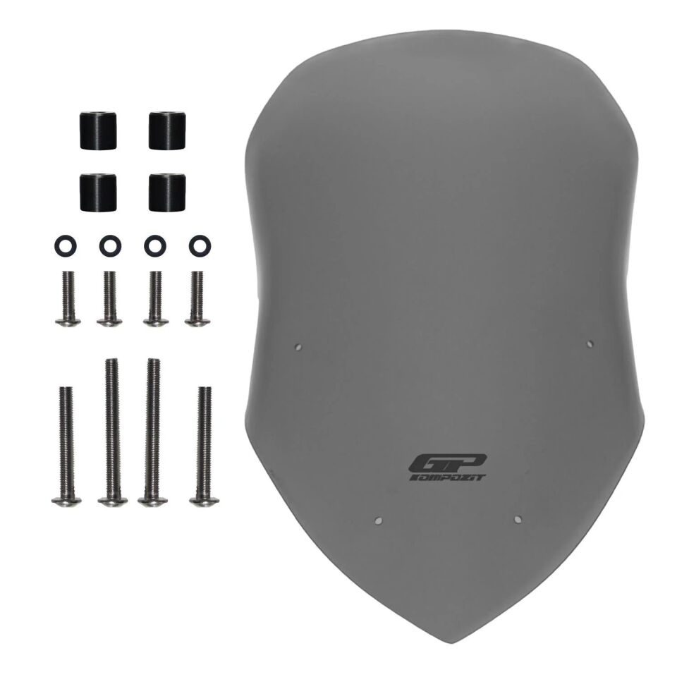 GP Kompozit Yamaha XMAX 250 / 300 / 400 2018-2023 Uyumlu Ön Tur Camı Füme 65 cm