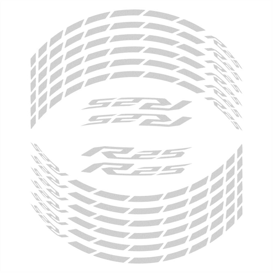 GP Kompozit Yamaha R25 2015-2024 Uyumlu Jant Şeridi Reflektif Gri