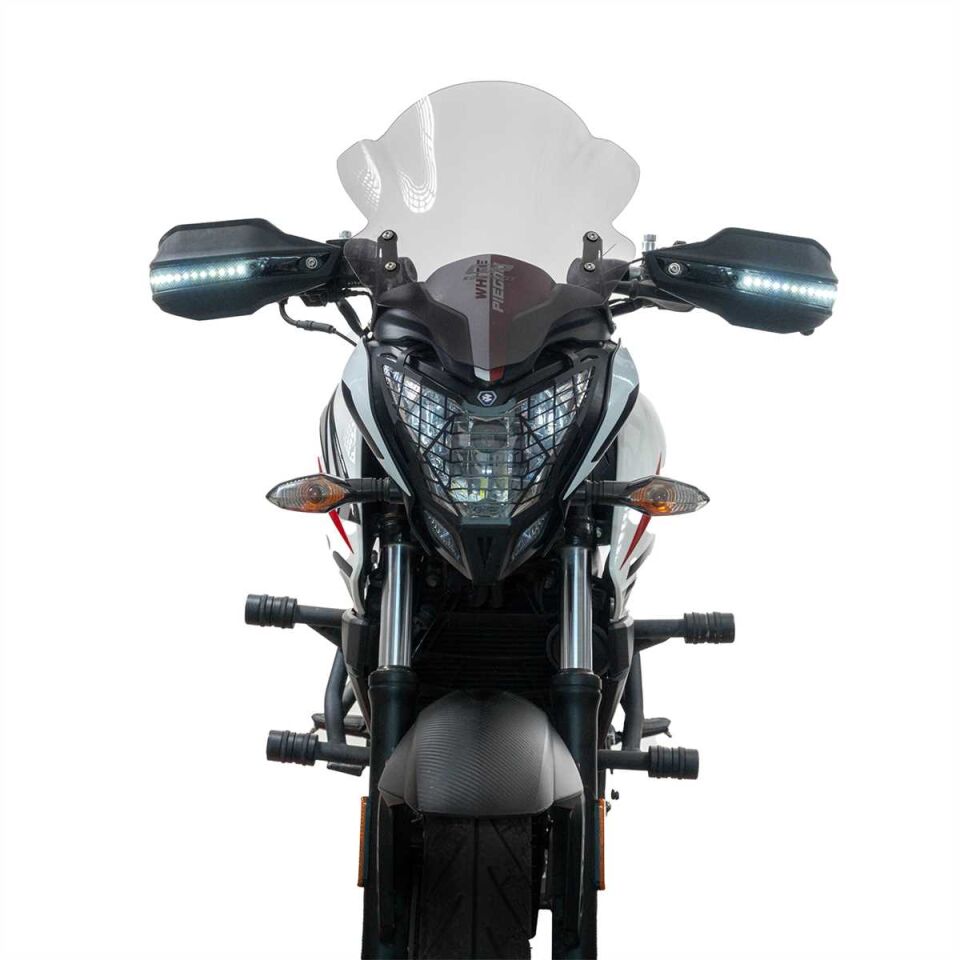 GP Kompozit Bajaj Pulsar NS 200 2014-2024 Uyumlu Led Sinyalli Elcik Koruma Siyah