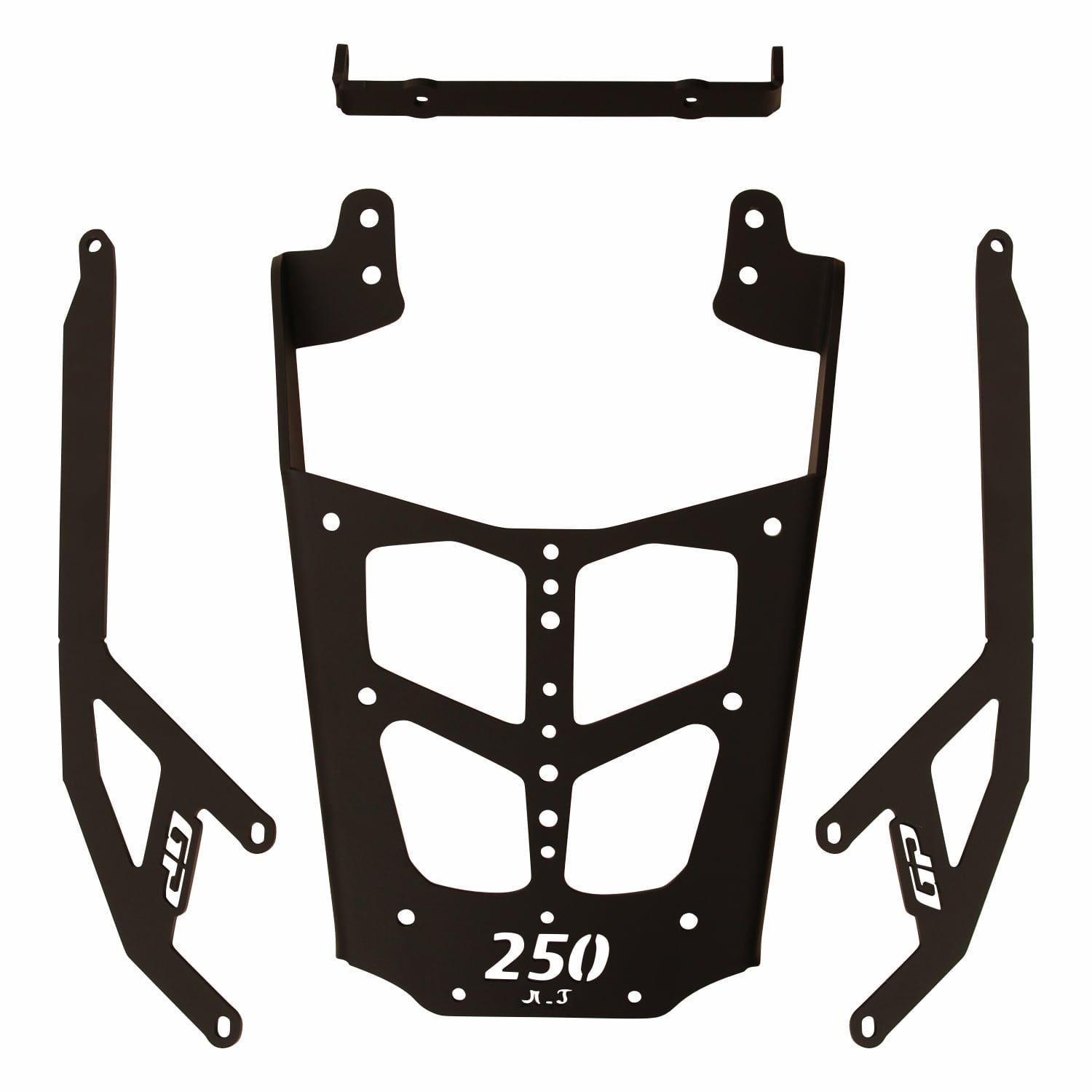 GP Kompozit Bajaj Pulsar N 250 2022-2026 Uyumlu Arka Çanta Demiri Siyah