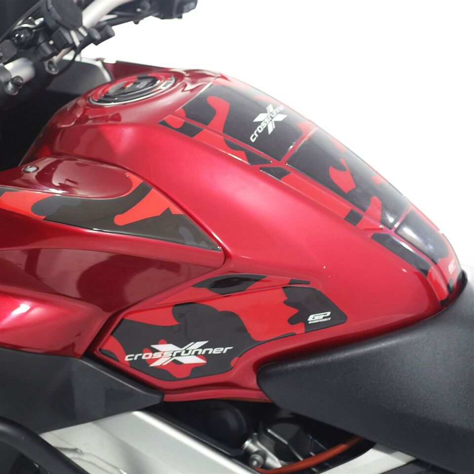 GP Kompozit Honda VFR800X Crossrunner 2015-2020 Uyumlu Tank Pad Seti Kırmızı