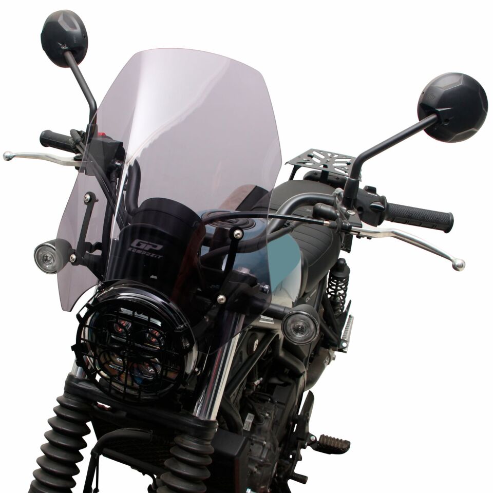 GP Kompozit Honda CL 250 2023-2025 Uyumlu Ön Cam Füme 39 cm
