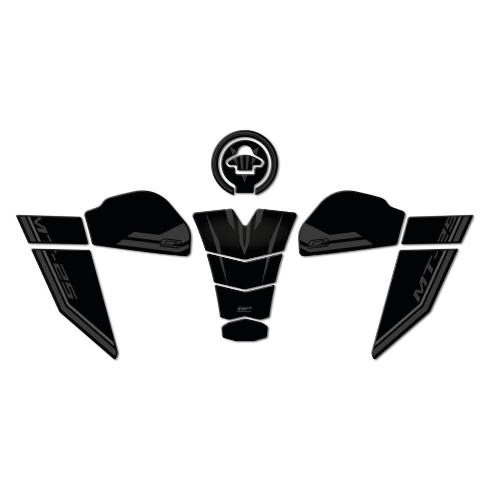 GP Kompozit Yamaha MT-25 2020-2026 Uyumlu Tank Pad Seti Siyah