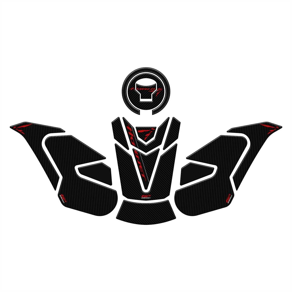 GP Kompozit Honda CB750 Hornet 2023-2024 Tank Pad Seti Karbon