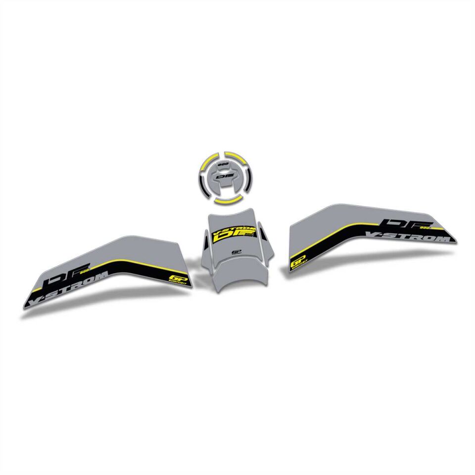 GP Kompozit Suzuki V-Strom 800 DE 2023-2024 Uyumlu Tank Pad Seti Gri