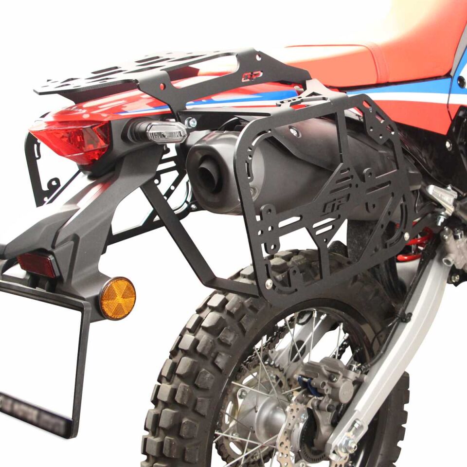 GP Kompozit Honda CRF250 Rally 2021-2024 Uyumlu Yan Çanta Demiri Siyah