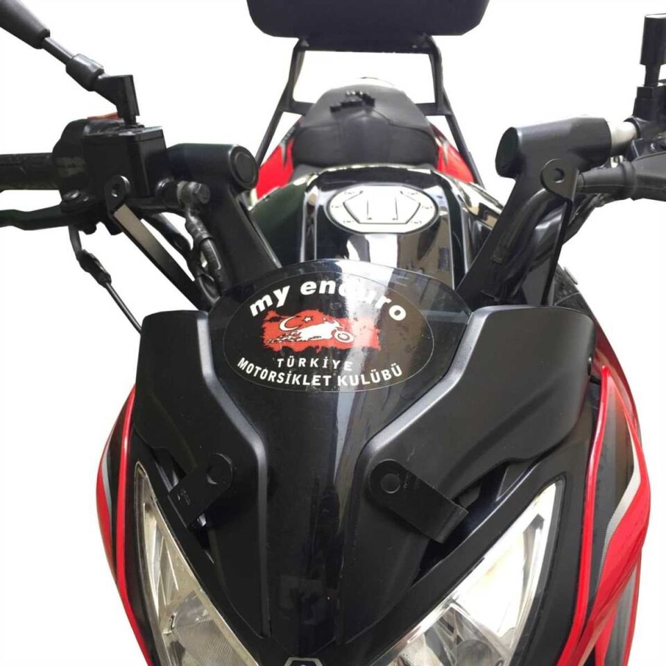 GP Kompozit Bajaj Pulsar NS 200 2011-2024 Uyumlu Uzun Tur Camı Şeffaf