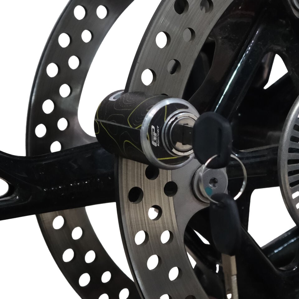 GP Kompozit DSK001 Universal Motosiklet Disk Kilidi Sarı-Siyah