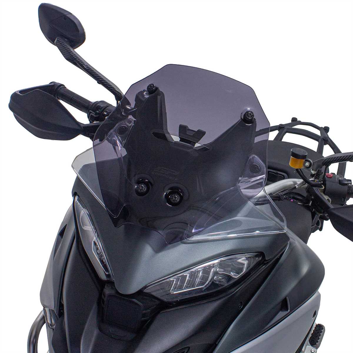 GP Kompozit Ducati Multistrada V4 2021-2023 Uyumlu Spor Ön Cam Siyah