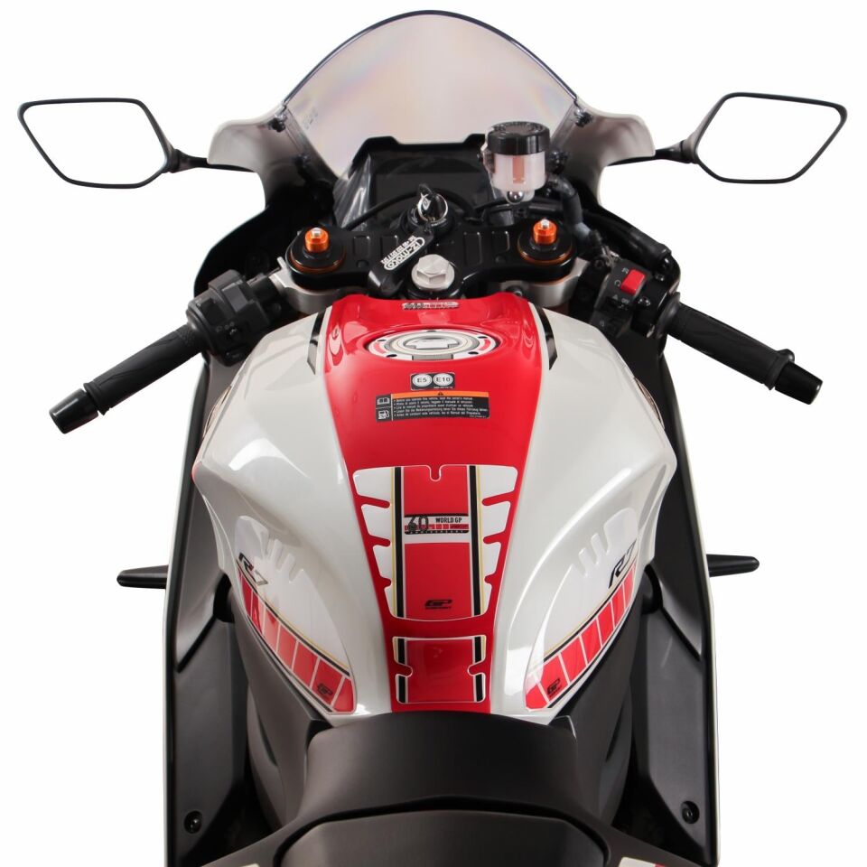 GP Kompozit Yamaha R7 2021–2024 Uyumlu Tank Pad Seti Mavi