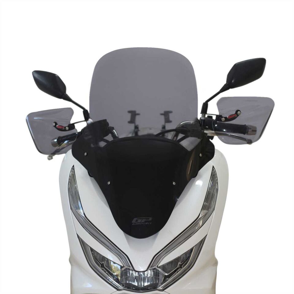 GP Kompozit Honda PCX 125 2018-2020 Uyumlu Ön Tur Camı Füme