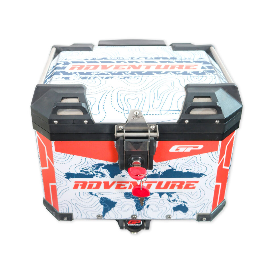 GP Kompozit DSN09 Universal 37 lt Desenli Alüminyum Motosiklet Çantası