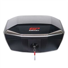 GP Kompozit Universal 48 lt Plastik Motosiklet Çantası Siyah-Gümüş