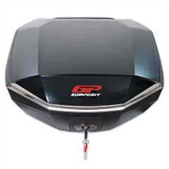 GP Kompozit Universal 48 lt Plastik Motosiklet Çantası Siyah-Gümüş