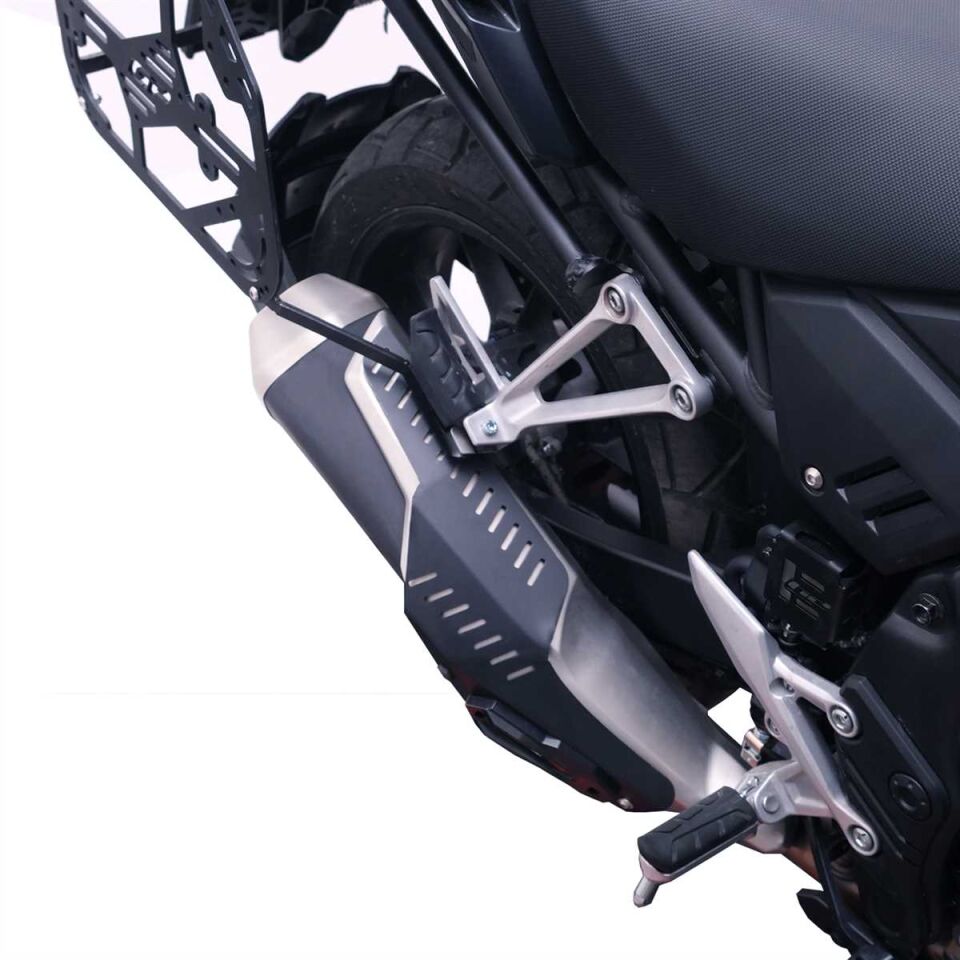 GP Kompozit Honda NX 500 2025 Uyumlu Egzoz Koruma Kapağı Siyah