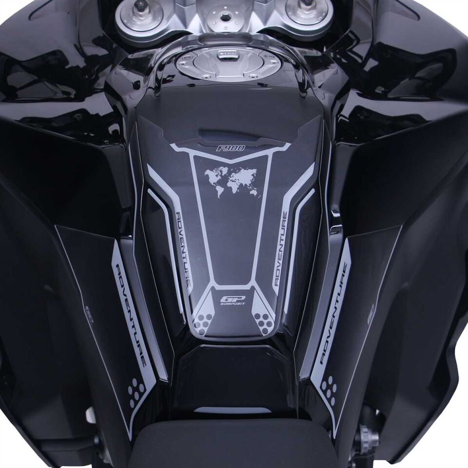GP Kompozit BMW F 900 GS ADV 2024 Uyumlu Tank Pad Seti Siyah