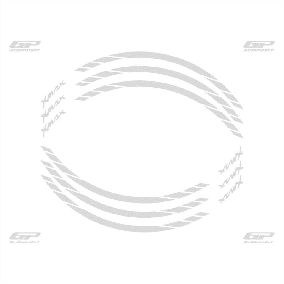 GP Kompozit Yamaha XMAX 2004-2022 Uyumlu Jant Şeridi Reflektif Gri