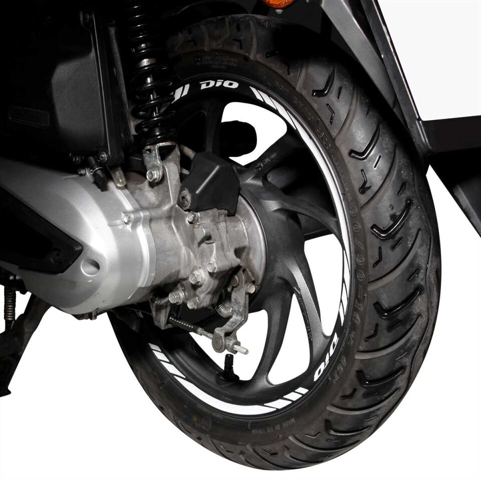 GP Kompozit Honda Dio 2021-2025 Uyumlu Jant Şeridi Reflektif Gri