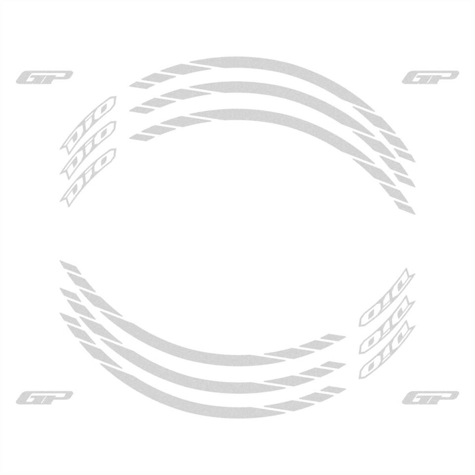 GP Kompozit Honda Dio 2021-2025 Uyumlu Jant Şeridi Reflektif Gri