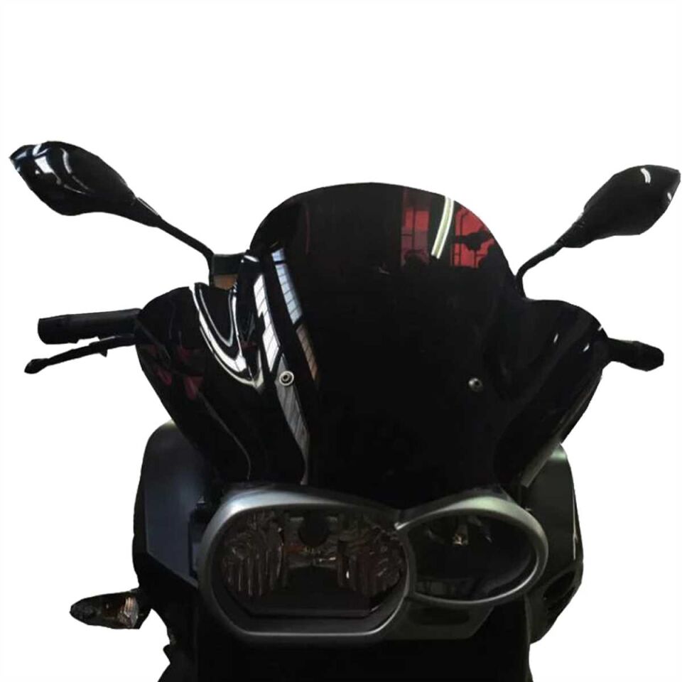 GP Kompozit BMW K 1200 R 2006-2008 Uyumlu Spor Ön Cam Siyah