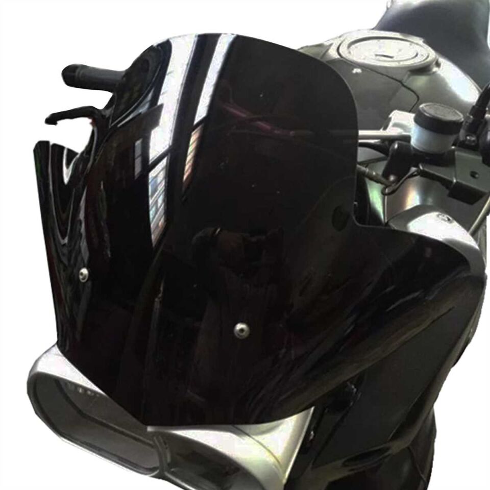 GP Kompozit BMW K 1200 R 2006-2008 Uyumlu Spor Ön Cam Siyah