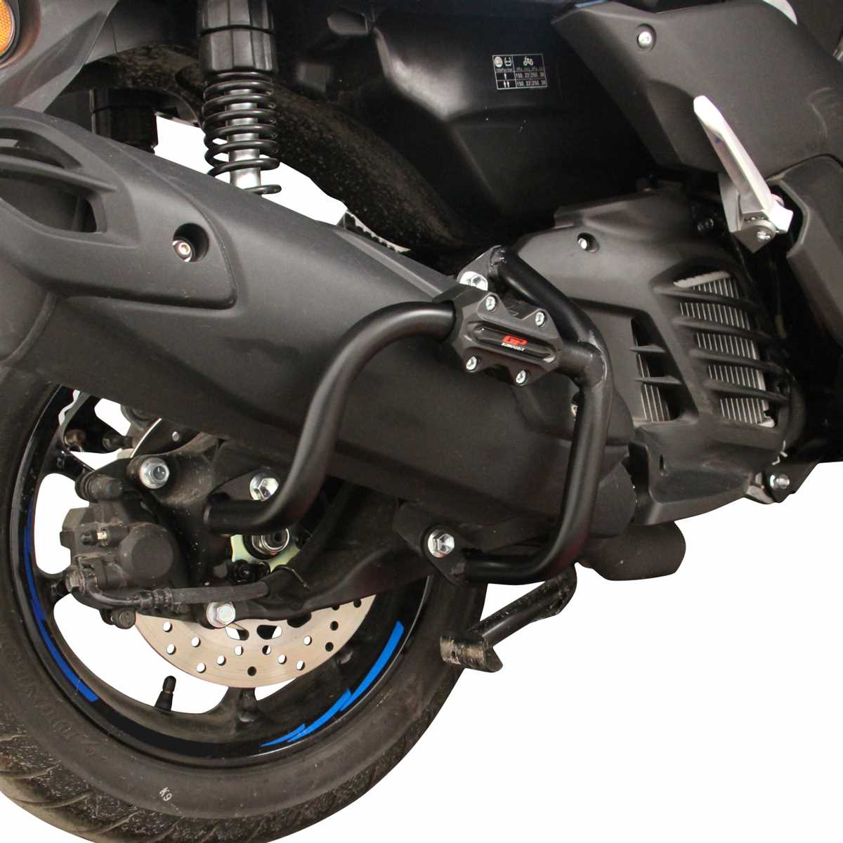 GP Kompozit Yamaha NMAX 125 / 155 2021-2025 Uyumlu Egzoz Koruma Demiri Siyah