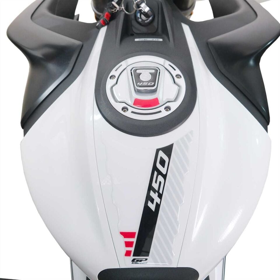 GP Kompozit CF Moto 450 NK 2024 Uyumlu Tank Pad Beyaz