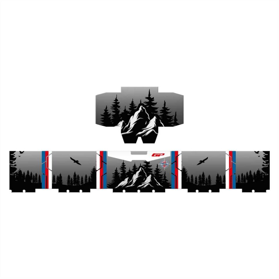 GP Kompozit DSN06 57 lt Alüminyum Motosiklet Çanta Uyumlu Sticker