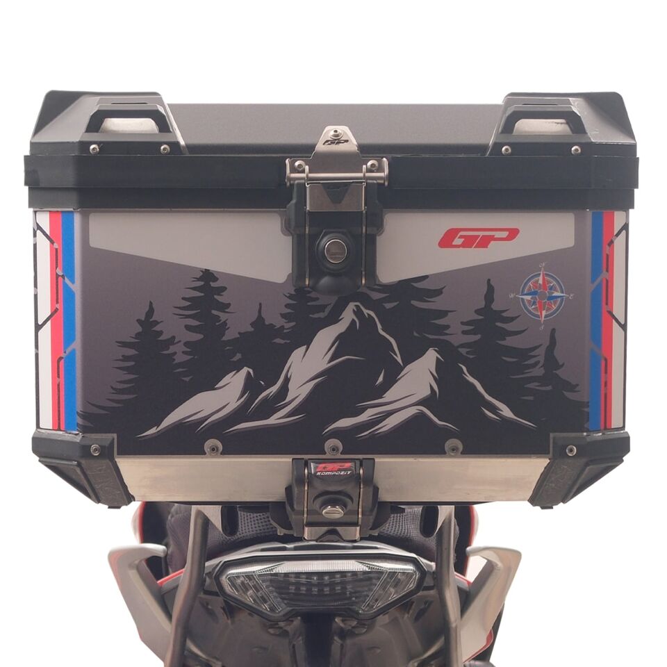 GP Kompozit DSN06 Universal 57 lt Desenli Alüminyum Motosiklet Çantası