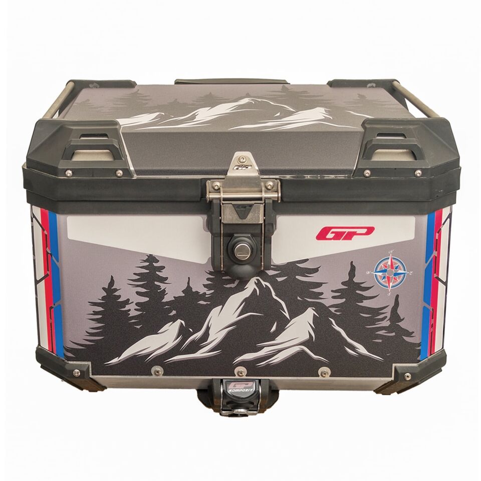 GP Kompozit DSN06 Universal 57 lt Desenli Alüminyum Motosiklet Çantası