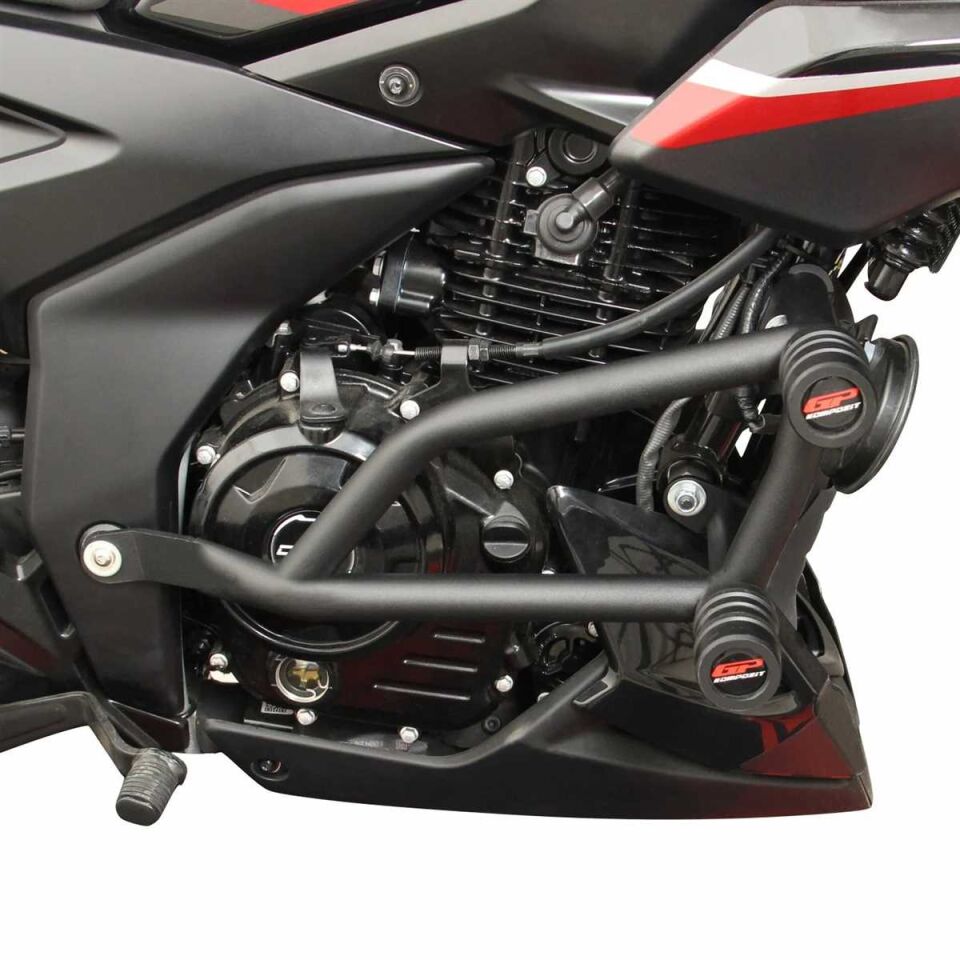 GP Kompozit Bajaj Pulsar F 250 2022-2024 Uyumlu Motor Koruma Demiri Siyah
