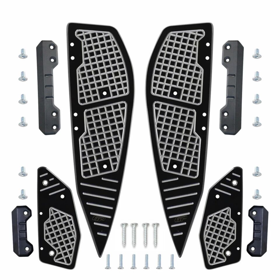 GP Kompozit Yamaha XMAX 250-400 2018-2022 Uyumlu Basamak Alüminyum Gri