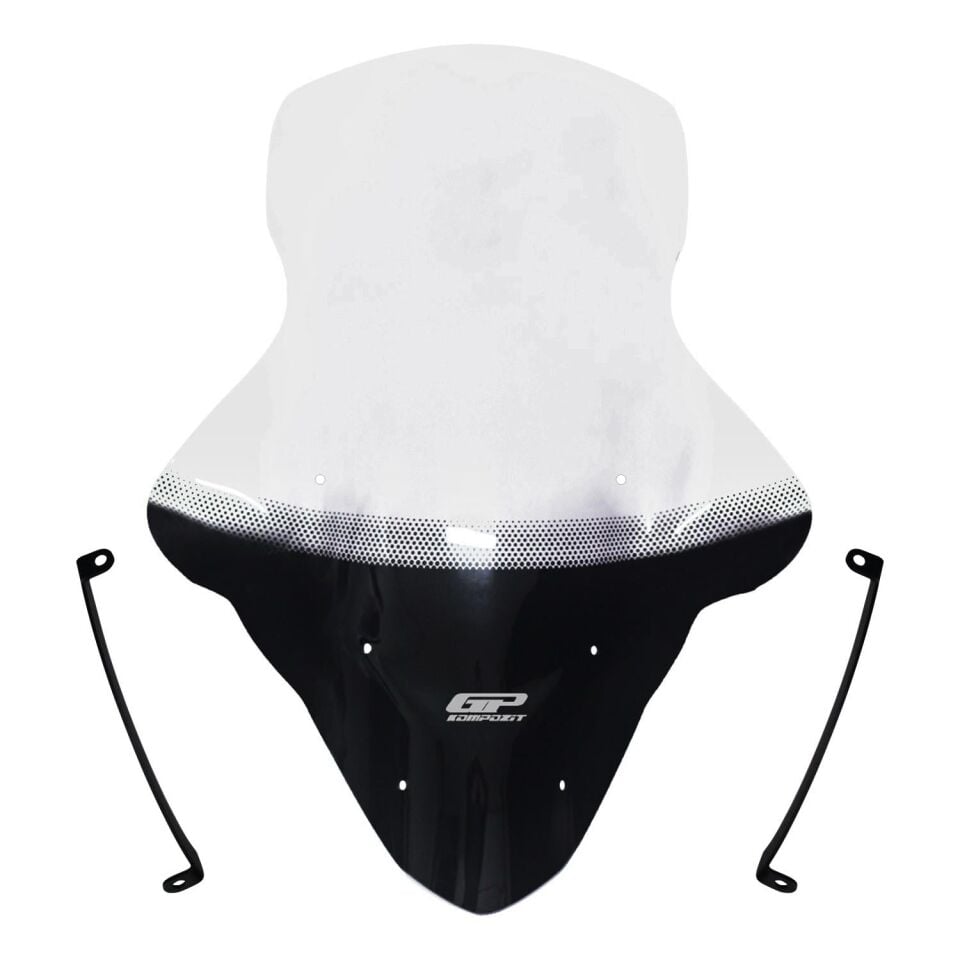 GP Kompozit Yamaha NMAX 125 / 155 2015-2020 Uyumlu Baskılı Elcikli Ön Cam Şeffaf