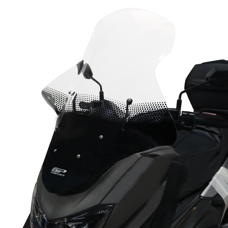 GP Kompozit Yamaha NMAX 125 / 155 2015-2020 Uyumlu Baskılı Elcikli Ön Cam Şeffaf