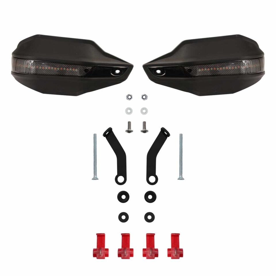 GP Kompozit CF Moto 250 CL-X 2022-2024 Uyumlu Led Sinyalli Elcik Koruma Siyah