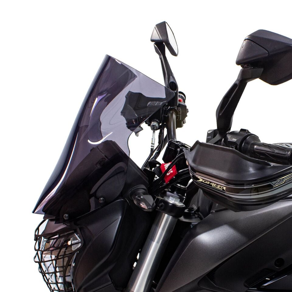 GP Kompozit Bajaj Dominar 250 / 400 2017-2026 Uyumlu Kısa Ön Cam Siyah