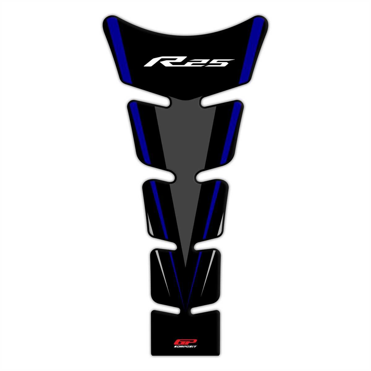 GP Kompozit Yamaha R25 2015-2018 Uyumlu Tank Pad Seti Mavi