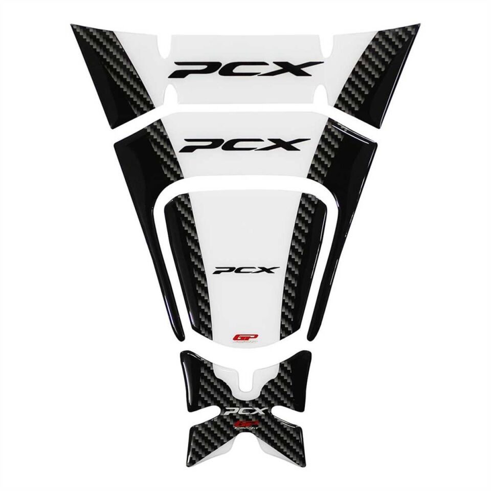 GP Kompozit Honda PCX 125 / 150 2018-2020 Uyumlu Tank Pad Beyaz