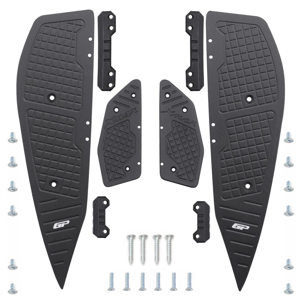 GP Kompozit Yamaha XMAX 250-400 2018-2022 Uyumlu Basamak Alüminyum Siyah