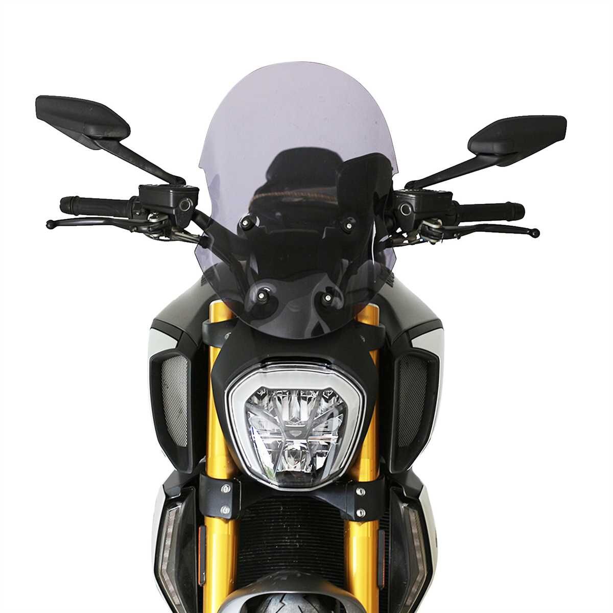 GP Kompozit Ducati Diavel 1260 S 2019-2020 Uyumlu Ön Cam Siyah