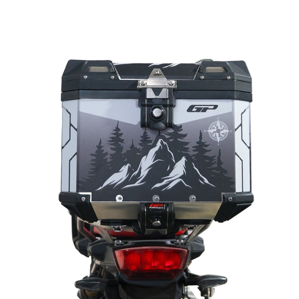 GP Kompozit DSN05 Universal 37 lt Desenli Alüminyum Motosiklet Çantası