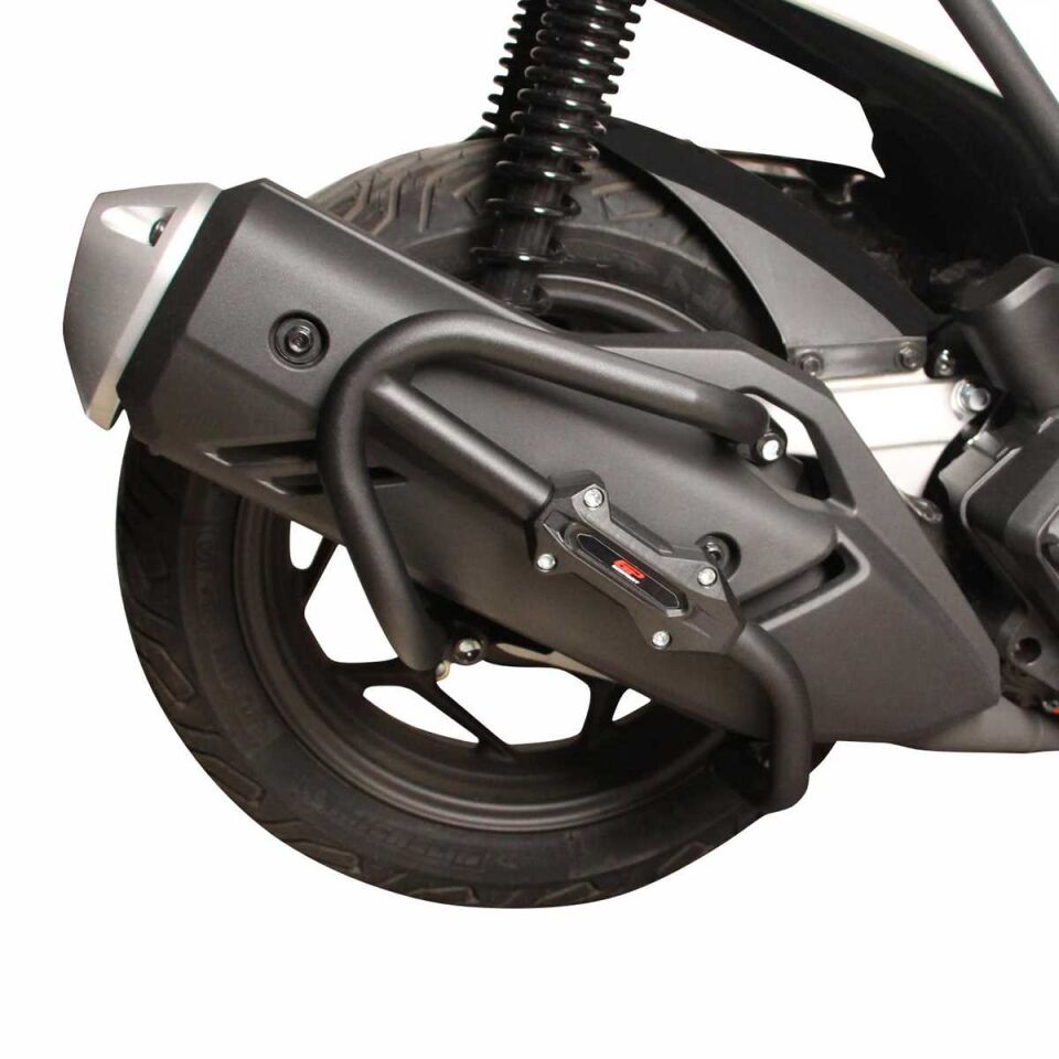 GP Kompozit Honda PCX 125 2021-2025 Uyumlu Egzoz Koruma Demiri Siyah
