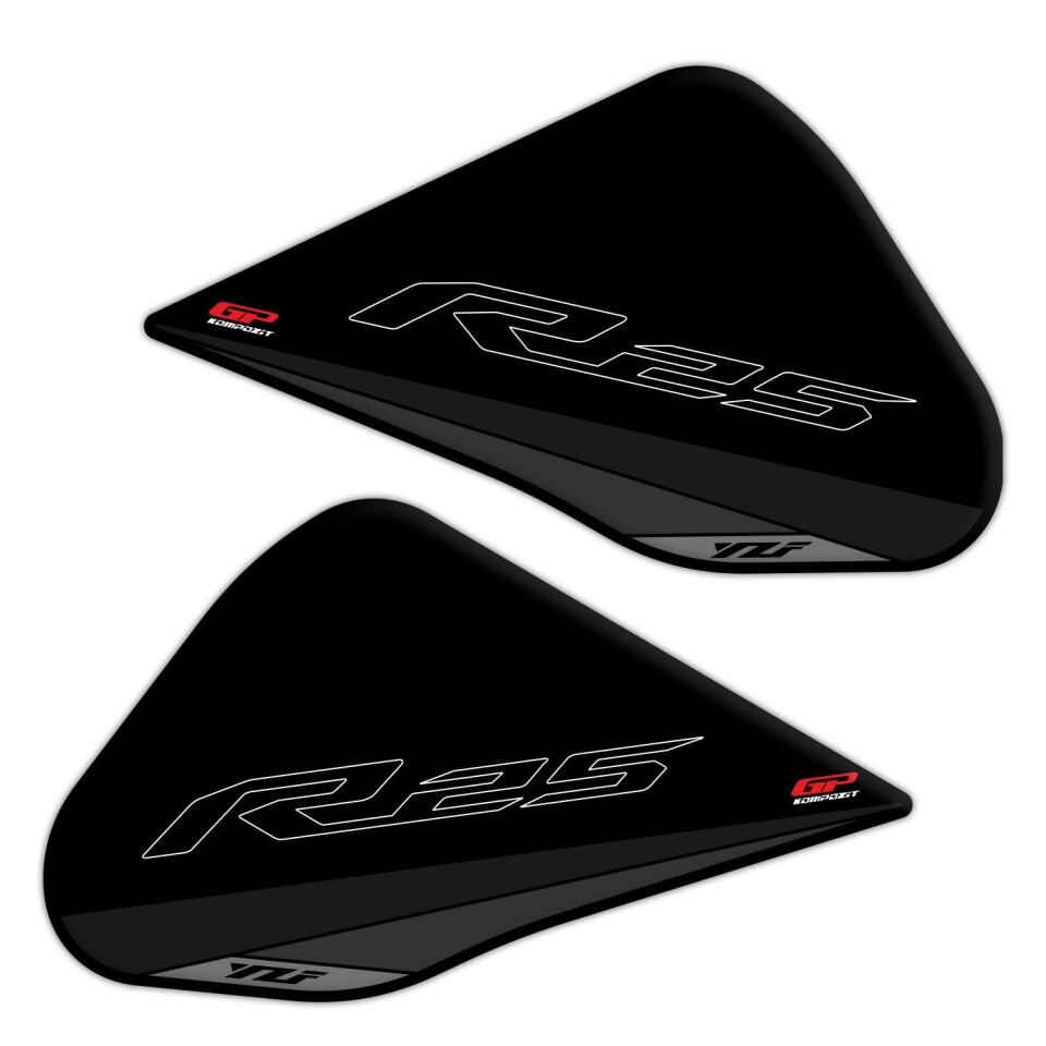 GP Kompozit Yamaha R25 2015-2018 Uyumlu Tank Pad Seti Siyah