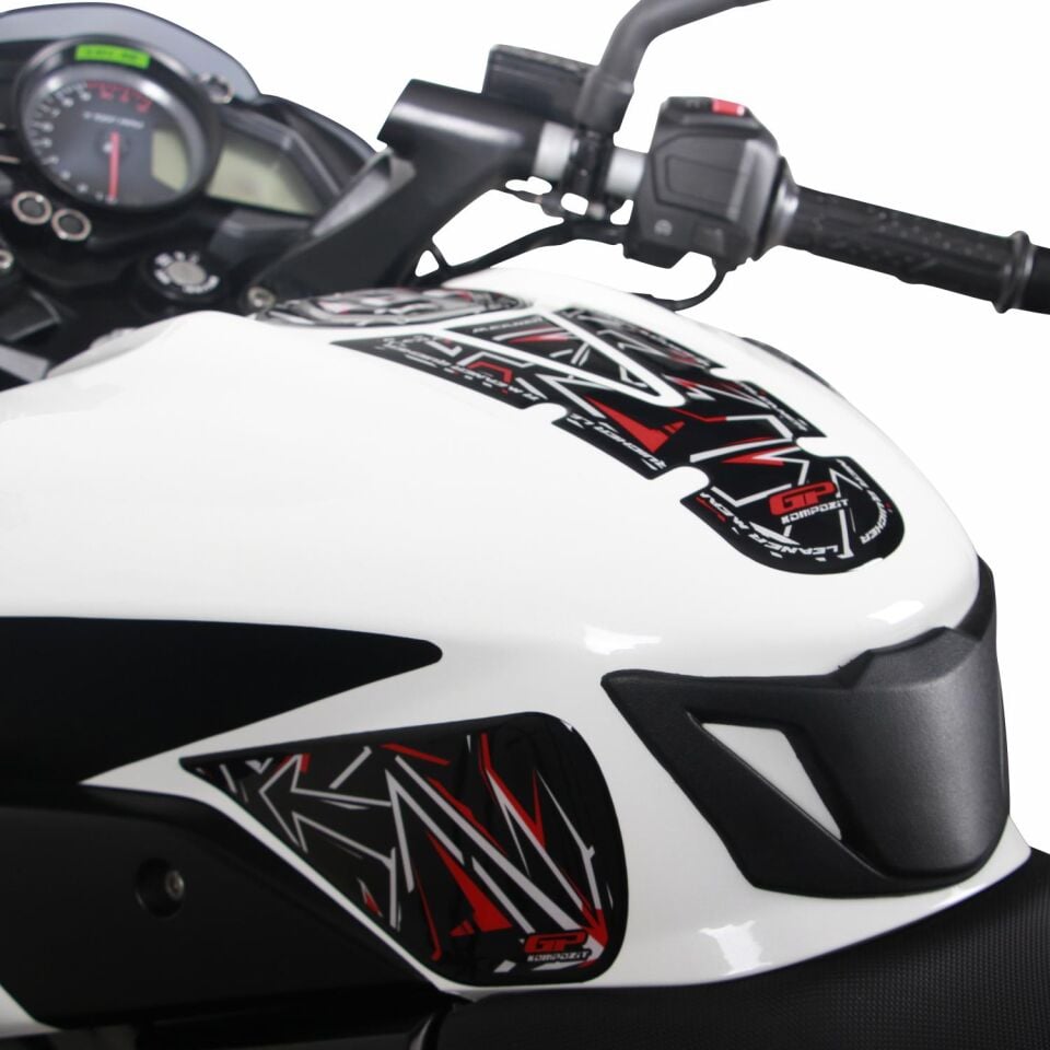 GP Kompozit Bajaj Pulsar NS 200 2011-2026 Uyumlu Tank Pad Seti Gri