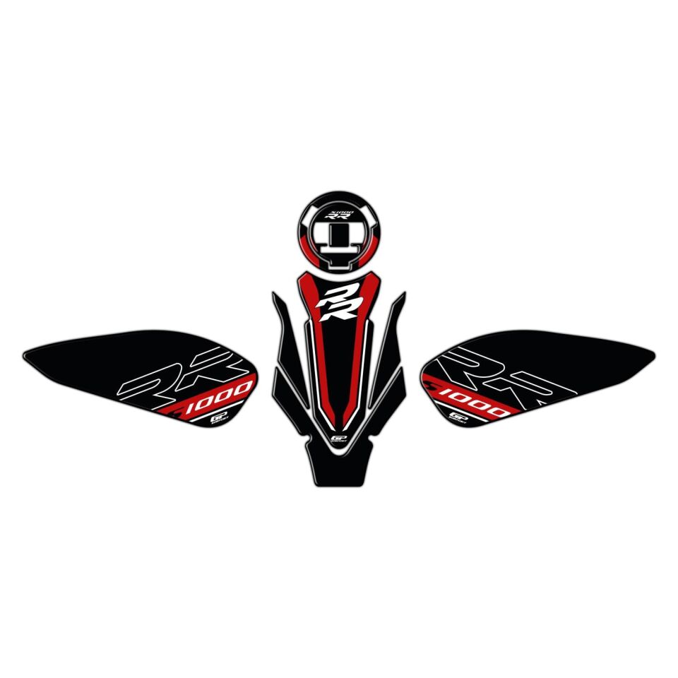 GP Kompozit BMW S 1000 RR 2019-2026 Uyumlu Tank Pad Seti Siyah