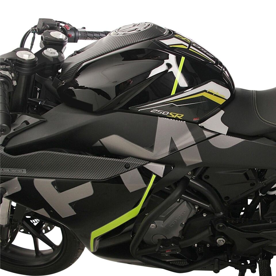 GP Kompozit CF Moto 250 SR 2020-2025 Uyumlu Tank Pad Seti Turkuaz